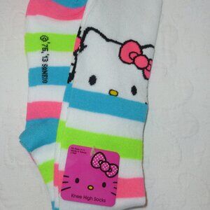 NWT Ladies Hello Kitty Knee High Socks Includes 2 Pair